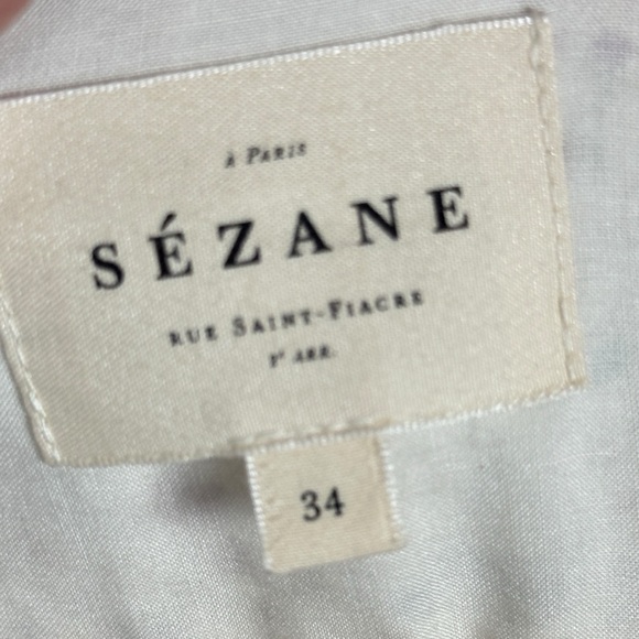 Sezane Ophelia Dress Midi Prairie Size 34 French US 2 Bow Front Fairy Bohemian - Picture 5 of 16